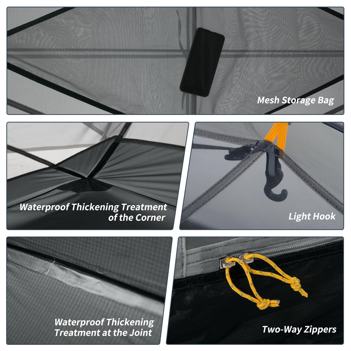 Naturehike Mongar 2 Person Backpacking Tent, 3 Season Camping Tent Ultralight Double Layer Free