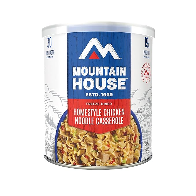 Mountain House Homestyle Chicken Noodle Casserole Freeze-Dried Food for Camping, 10 Servings