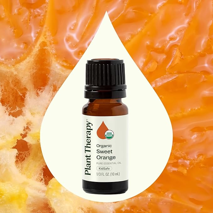 Plant Therapy Sweet Orange Organic Essential Oil 100% Pure, USDA Certified Organic, Undiluted