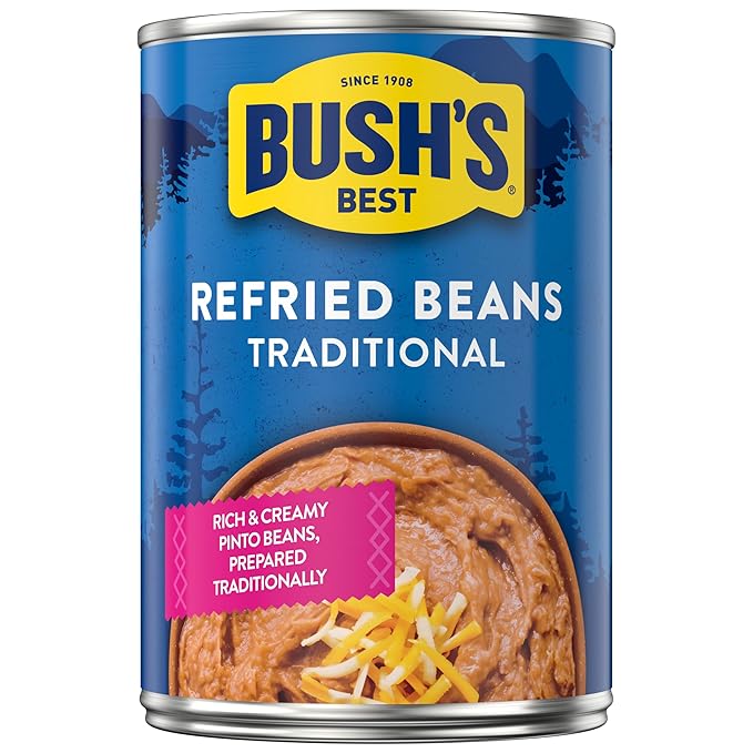 Bush's Best Traditional Refried Beans, 398 ml/13.5 fl. oz., Can, {Imported from Canada}