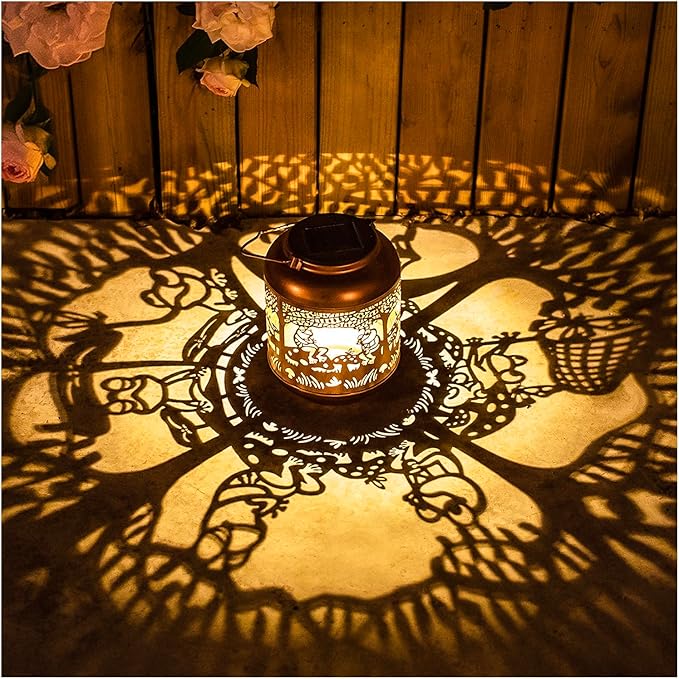 Frog Solar Lanterns Outdoor Waterproof,Hanging Solar Lights Frog Gifts for Women Men Metal LED