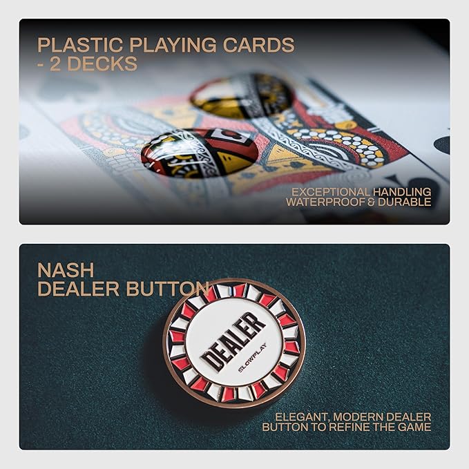 SLOWPLAY Nash 14g Clay Poker Chip Set Black Gold Edition??300PCS Full Set for Texas Hold?™em |