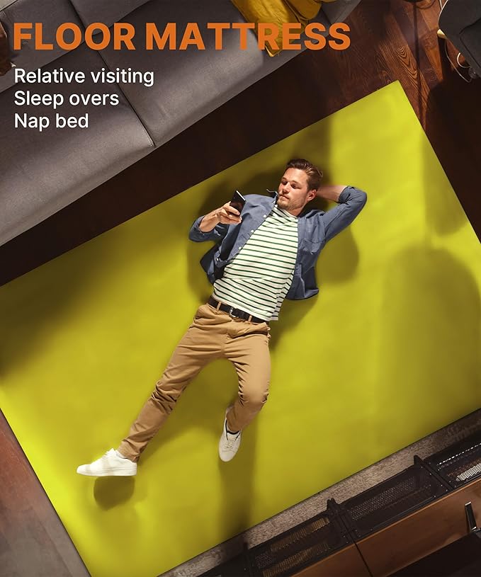 3 Inch GAIALOOP Thick Memory Foam Camping Mattress Sleeping Pad [Car/Tent/Cot] Glamping Portable