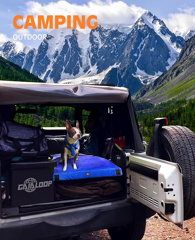 3 Inch GAIALOOP Thick Memory Foam Camping Mattress Sleeping Pad [Car/Tent/Cot] Glamping Portable