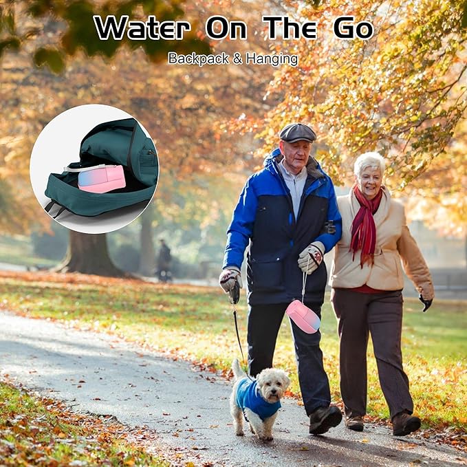 Dog Water Bottle, Travel Puppy Water Bowl, Leak Proof Portable Puppy Water Dispenser, Foldable Dog