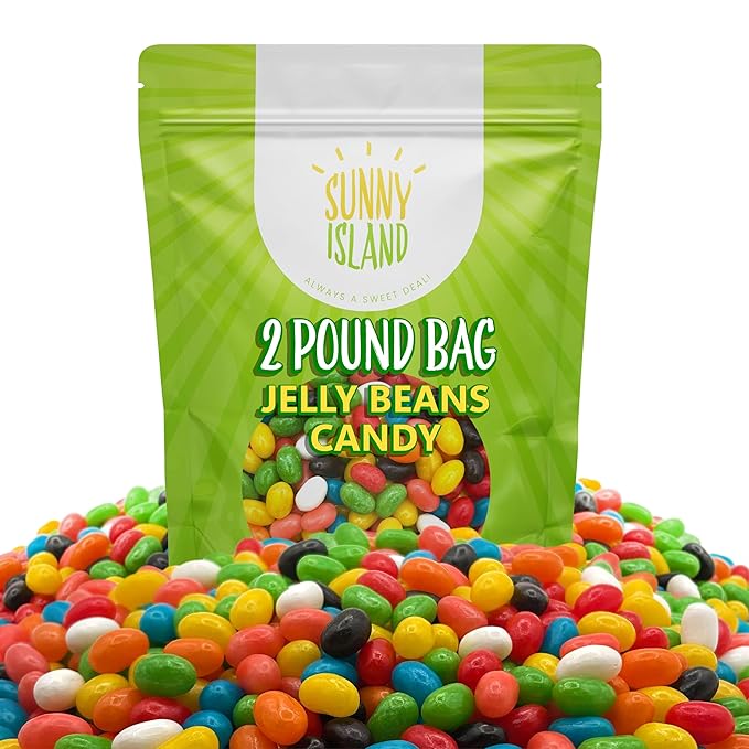 Jelly Beans Candy | 2-Pound Pack | Assorted Fruit and Licorice Flavors