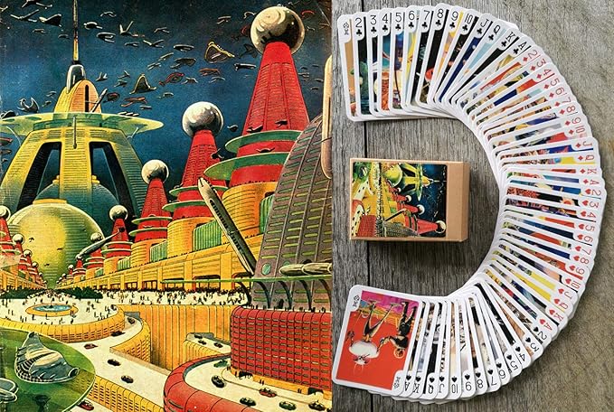 Frank Paul SCI FI Playing Cards (Poker Deck 54 Cards All Different) Vintage Sci Fi Comic Art Posters