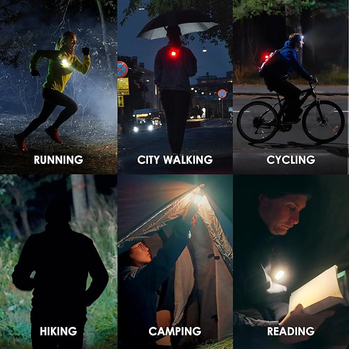 MEOLIGHT 500 Lumen Light for Running, Dogs, Walking - Wearable Flashlight Chest LED Safety Light
