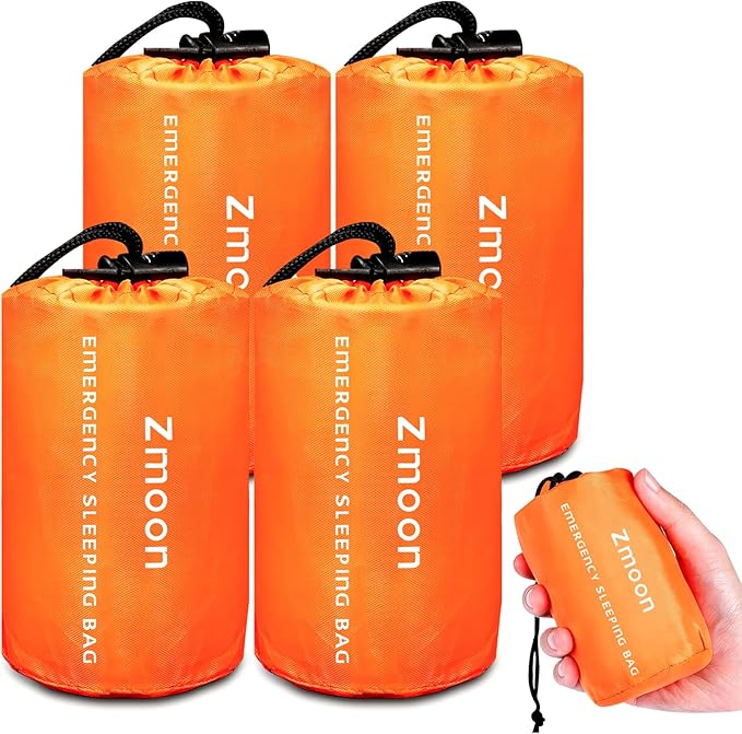 Zmoon Emergency Sleeping Bag Survival Bag, Portable Waterproof Thermal Bivy Sacks,Bivvy