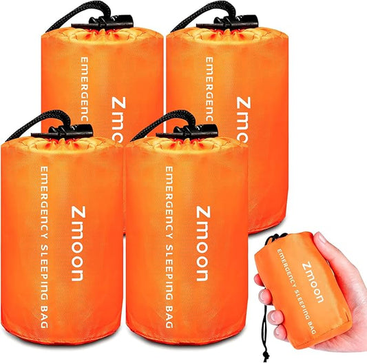 Zmoon Emergency Sleeping Bag Survival Bag, Portable Waterproof Thermal Bivy Sacks,Bivvy