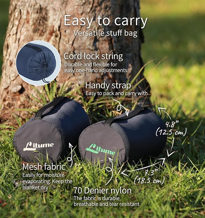 Travel Camping Blanket Lightweight and Breathable, 67 x 48 in Soft Airplane Flight Blanket for