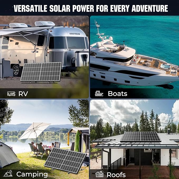 200W Bifacial Solar Panel, High Efficiency Dual-Sided PV Module, 25.4% Conversion Rate, IP68