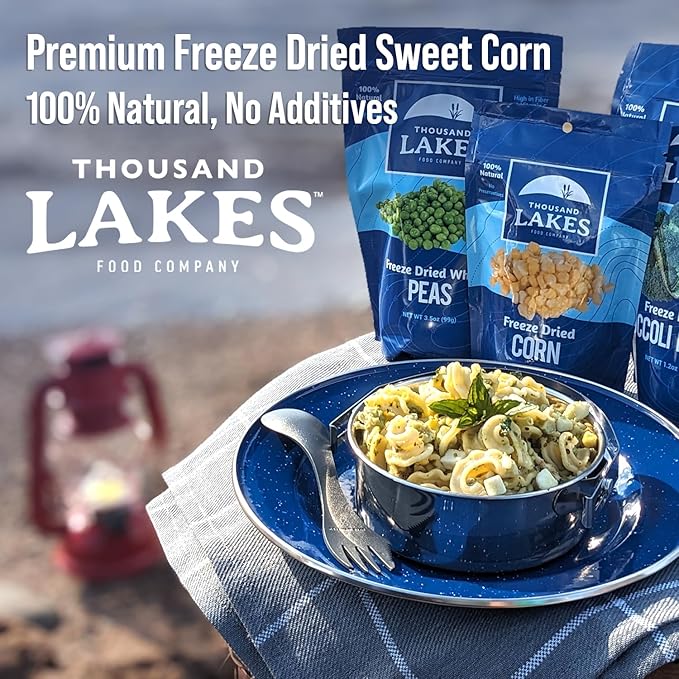Thousand Lakes Freeze Dried Vegetables - Sweet Corn - Bulk 1 Pound (16 Ounces) | 100% Whole Sweet