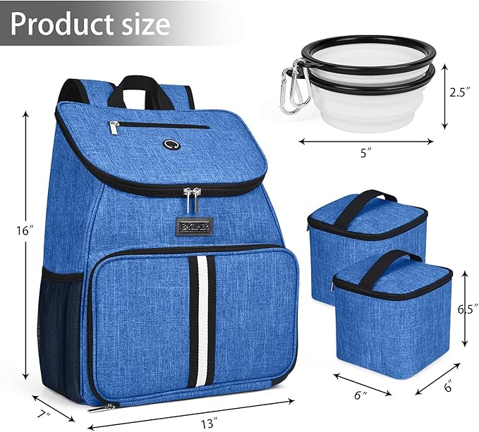 BAGLHER丨Dog Travel Bag, Airline Approved Pet Supplies Backpack, Dog Travel Backpack with 2 Silicone