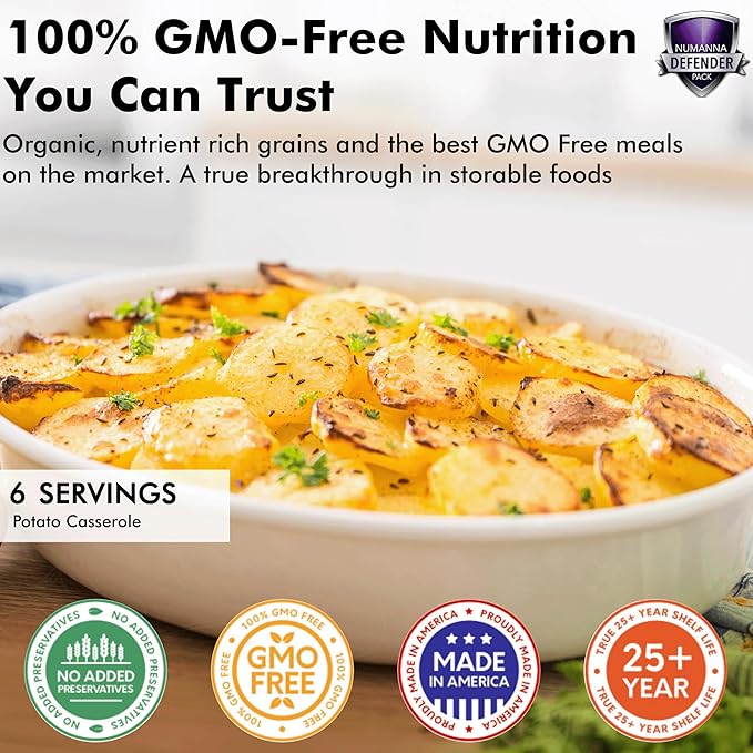 Numanna Defender Nutritive Pack Bucket 612 Servings | 3-Months Emergency Food Supply | GMO-Free