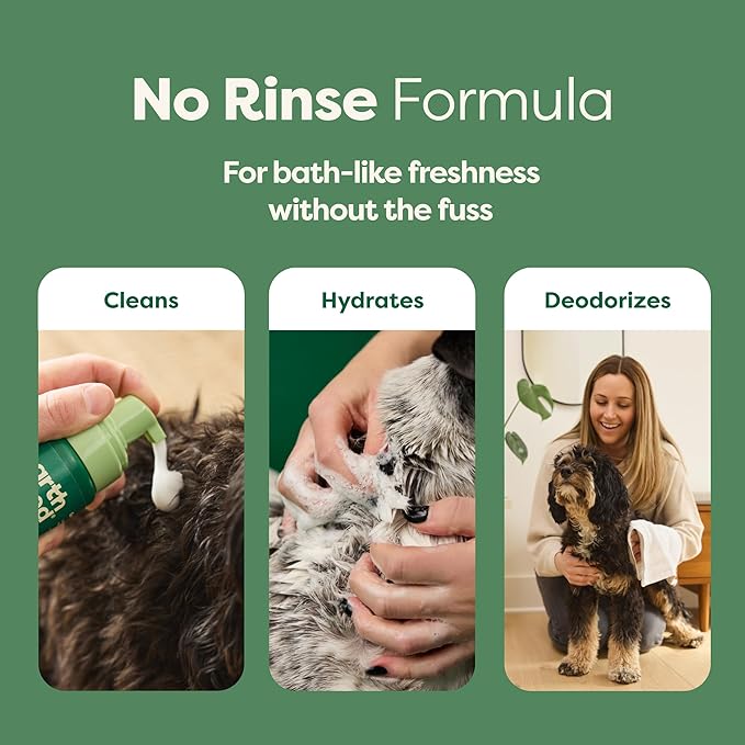 Earth Rated Waterless Dog Shampoo & Conditioner, Convenient No-Rinse Wash for Cleaning