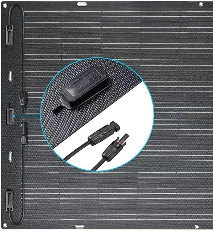 Greenmagic 100W 12V Flexible Solar Panel Ultra Thin Ultra Lightweight Off-Grid Charger for Marine