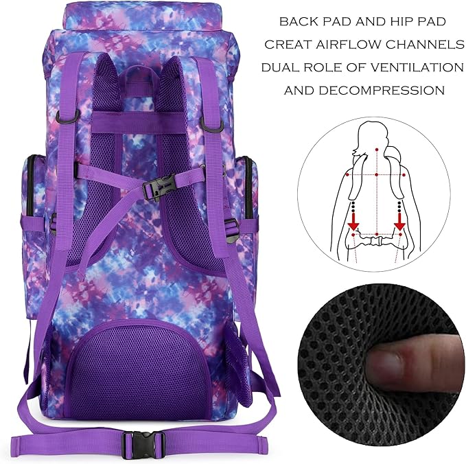 Hiking Backpack for Men 70L/100L Camping Backpack Military Rucksack Molle 3 Days Assault Pack for
