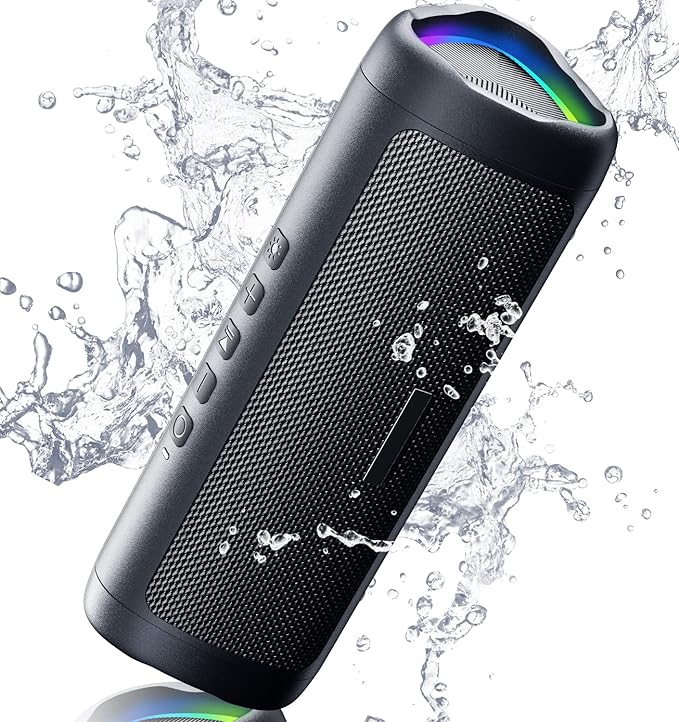 Bluetooth Speaker with HD Sound, Portable Wireless, IPX5 Waterproof, Up to 20H Playtime, TWS