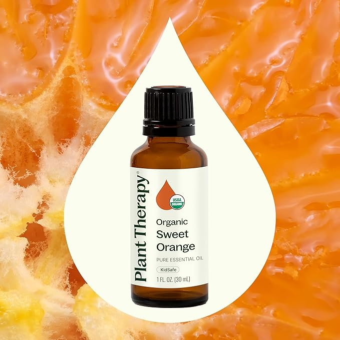 Plant Therapy Sweet Orange Organic Essential Oil 100% Pure, USDA Certified Organic, Undiluted