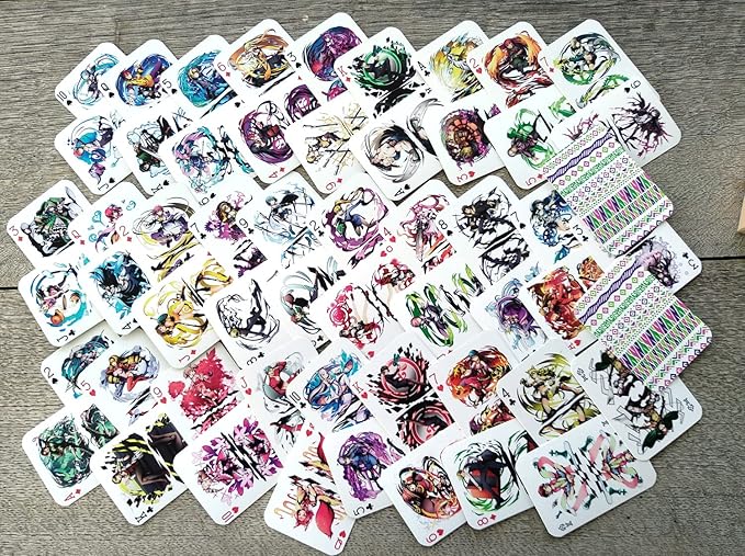 Anime Playing Cards # Poker Deck 54 Cards All Different # Anime Manga Kawaii Chars UCMM