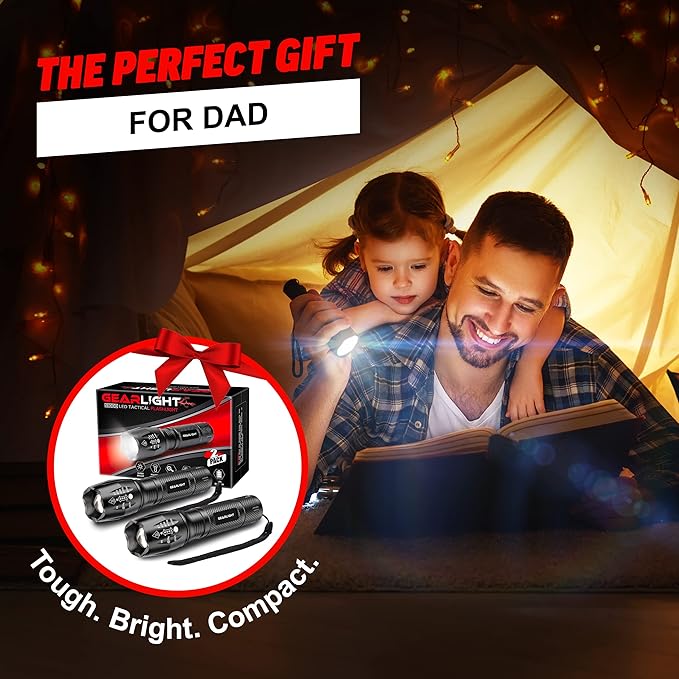GearLight LED Flashlights - Mini Camping Flashlights with High Lumens, 5 Modes, Zoomable Beam