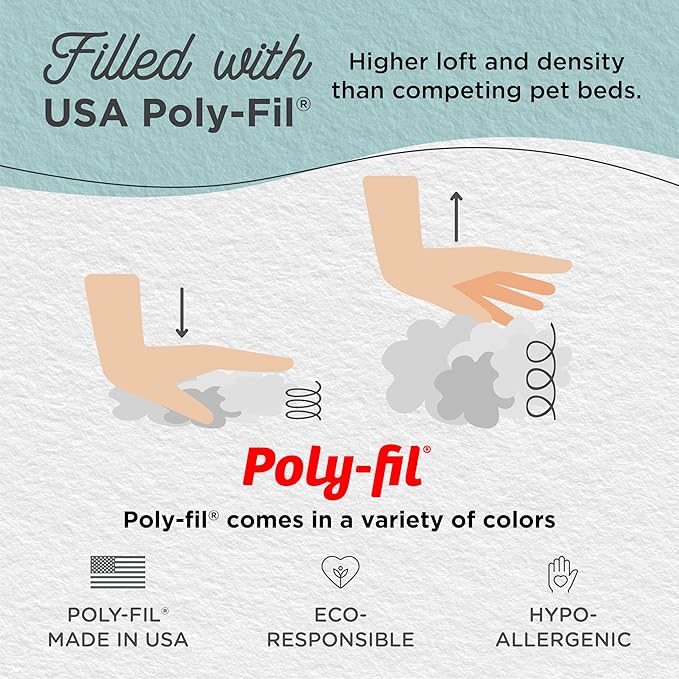 Best Friends by Sheri Original Calming Donut Dog and Cat Bed, Shag Faux Fur, Denim Blue, XL (45in x