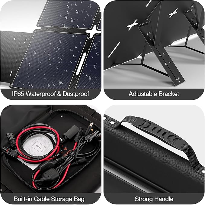 240W Portable Solar Panel for Power Station, Ultra Light Foldable Solar Panel Kit, 25% High