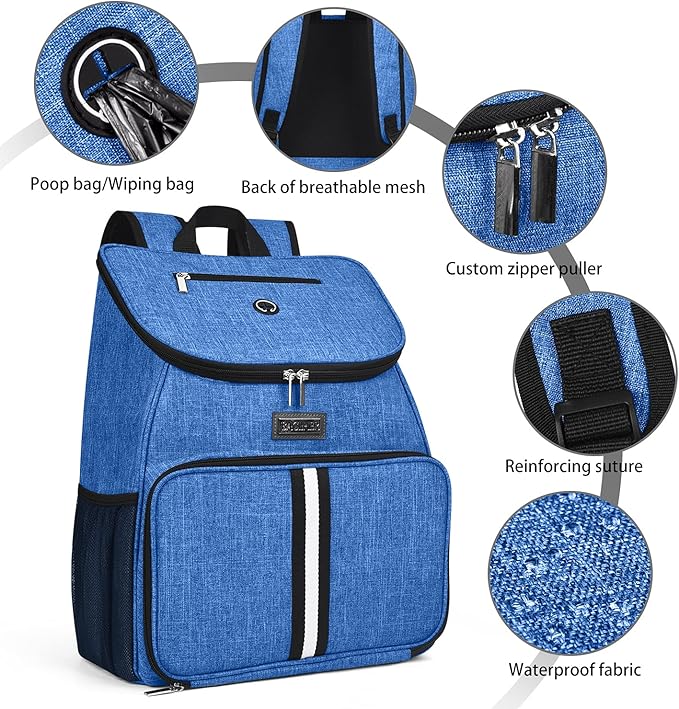 BAGLHER丨Dog Travel Bag, Airline Approved Pet Supplies Backpack, Dog Travel Backpack with 2 Silicone