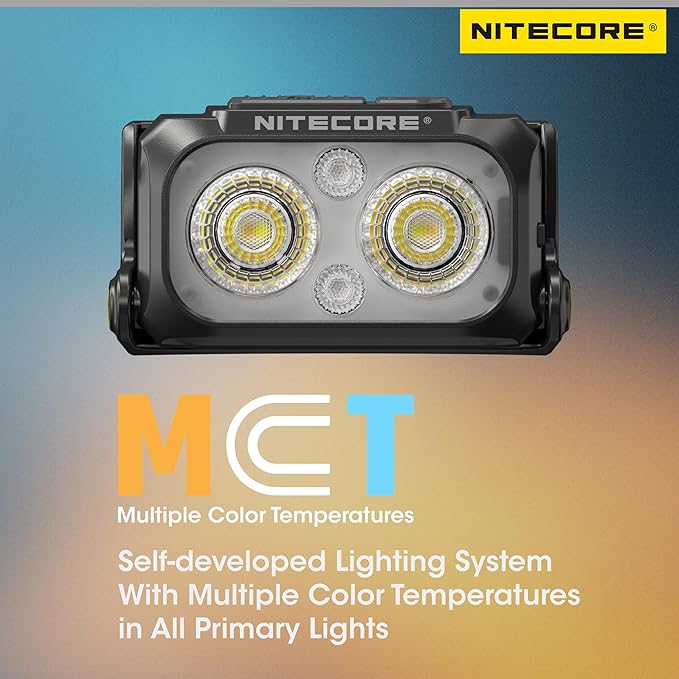 Nitecore NU25 MCT 400 Lumen Ultra Lightweight Multiple Color Temperatures Outdoor Headlamp USB-C