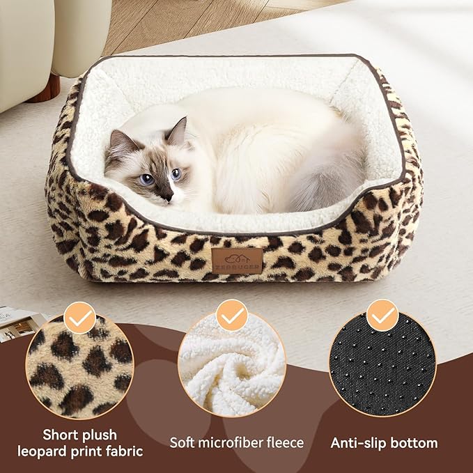 Rectangle Cat Dog Bed for Large Medium Small Pets Indoor Outdoor Machine Washable Sleeping Sofa