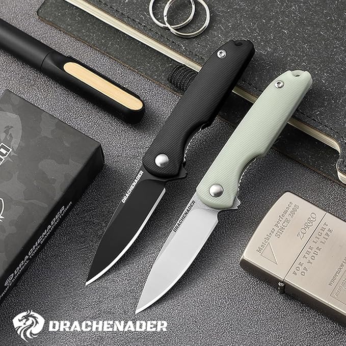 Small Pocket Knife, 4.96" EDC Mini Folding Knives 2" Drop Point Blade 5Cr13MoV Stainless Steel