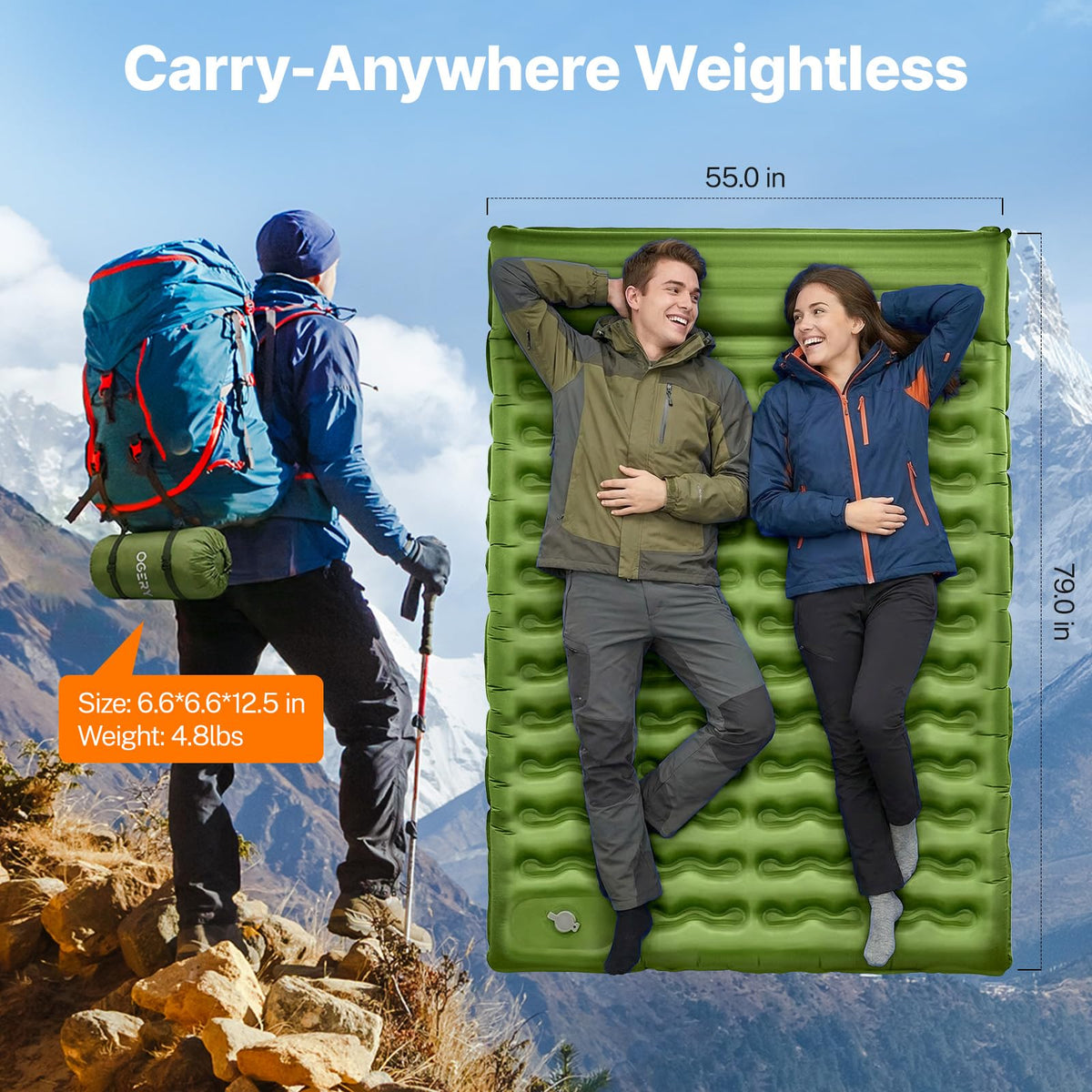 OGERY Sleeping Pad - Double - product view 4