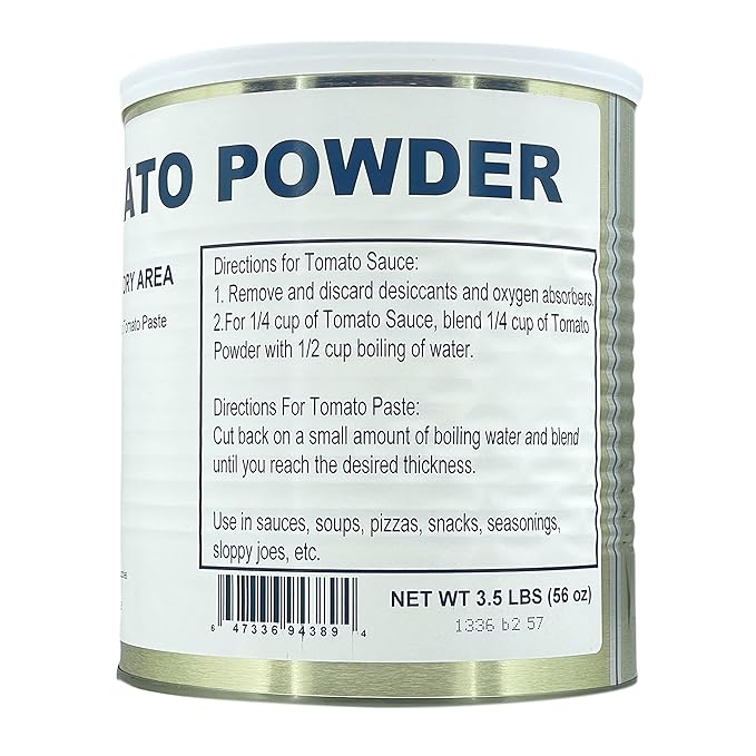 Military Surplus Freeze Dried Dehydrated Tomato Powder Can | Jarred and Packed Emergency Food For