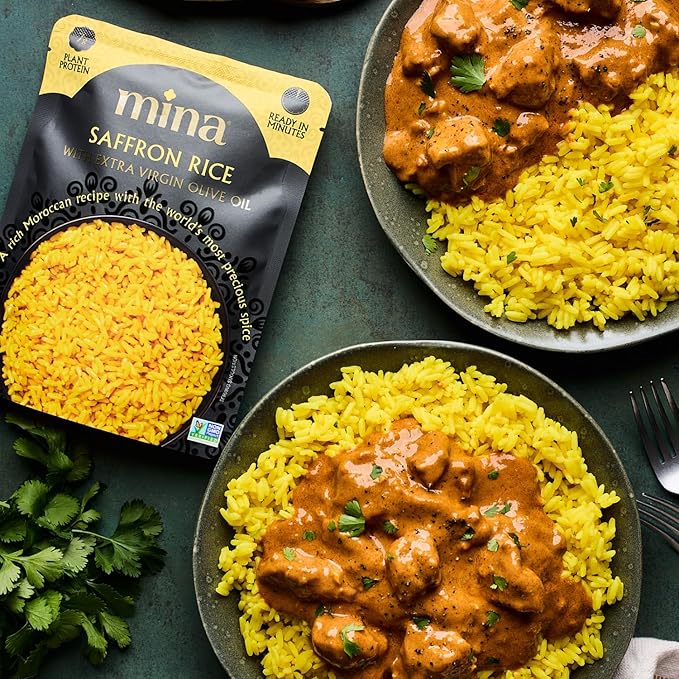 Mina Saffron Rice, Festive Rice, Pearl Couscous, Variety Pack of 6, Ready to Eat, Microwavable