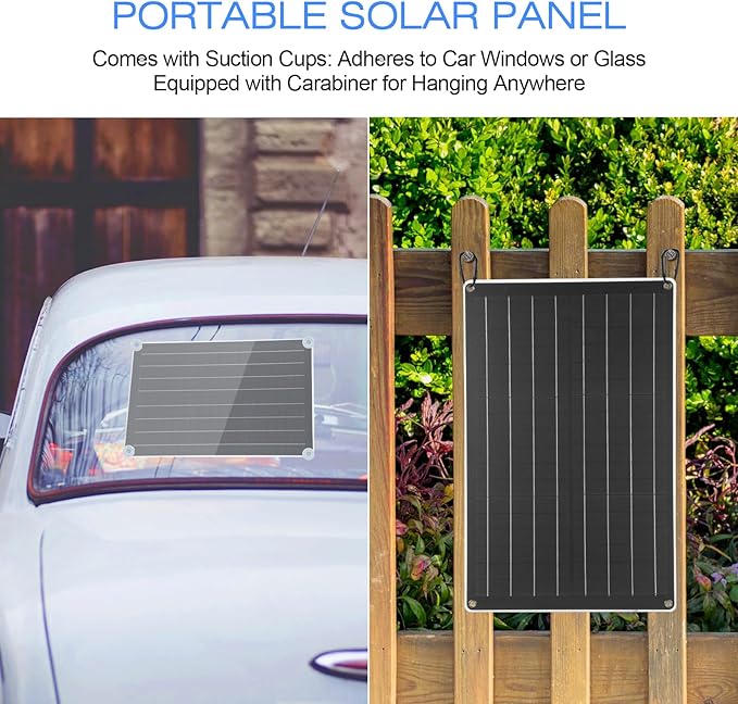 Lixada 30W Solar Charger Panel Kit with MPPT Trickle Maintiner Cntroller Portable Waterproof
