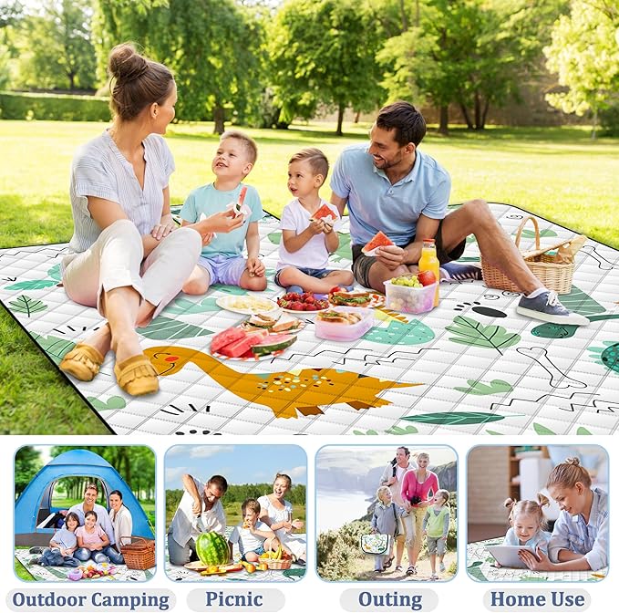 Extra Large Picnic Blanket Waterproof,80"x 80"Foldable Machine Washable Beach Blanket,Outdoor