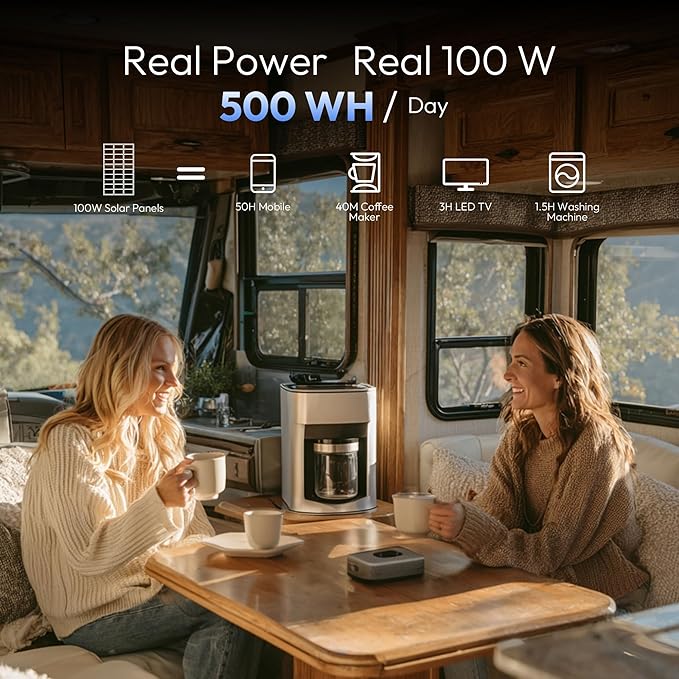 JJN 100 Watt Solar Panel, N-Type 16BB High Efficiency 12 Volt Solar Panels, 25% High Coversion Rate
