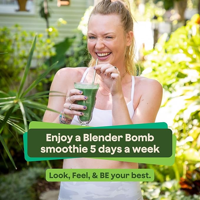 The Bomb Co. Blender Bomb, Glow Getter, Superfood Smoothie Supplement, Smoothie Mix with Flax