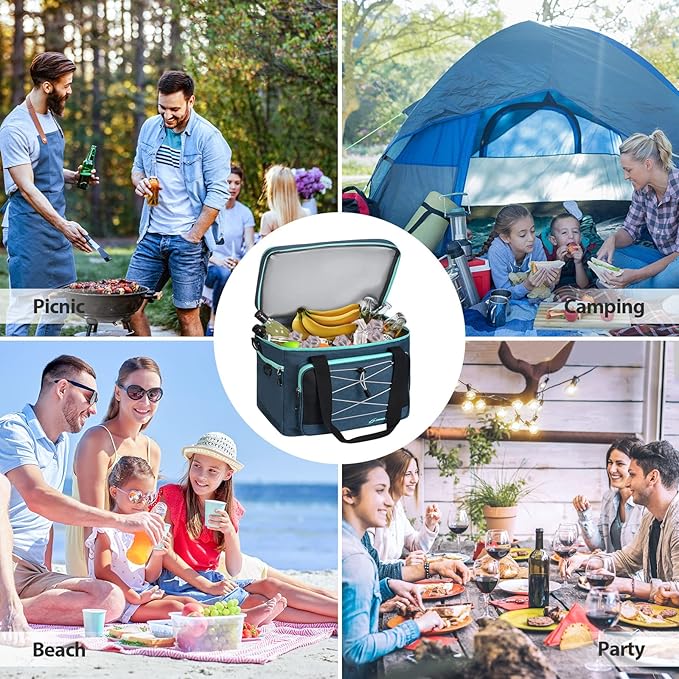 Maelstrom Collapsible Soft Cooler Bag, 24/30/60/75 Cans Beach Cooler, Ice Chest, Leakproof &