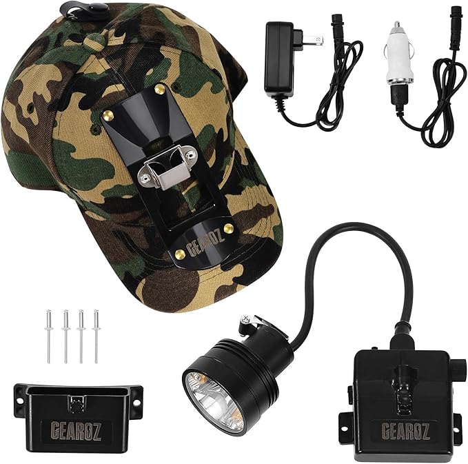 10W LED Coyote Hog Coon Hunting Lights, Rechargeable Hunter Headlamp, Waterproof 60000LUX Super