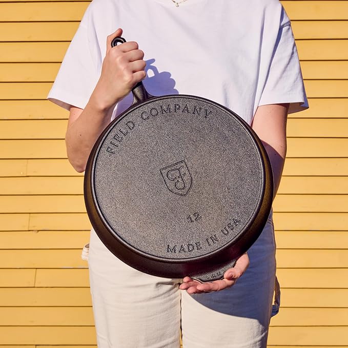 Field Company 13.37 Inch (Extra Large) Cast Iron Skillet – No.12, Perfect for 6-8 Servings