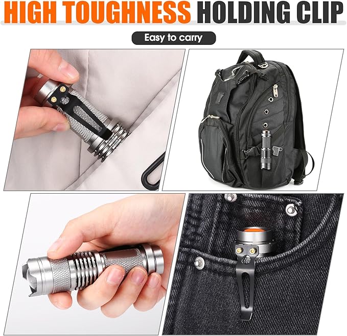 Fumete 20 Pieces LED Flashlight Mini 3 Mode Tactical Torch Small Water Resistant Pocket Flash Light