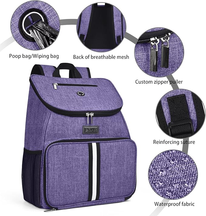 BAGLHER丨Dog Travel Bag, Airline Approved Pet Supplies Backpack, Dog Travel Backpack Accessories Set