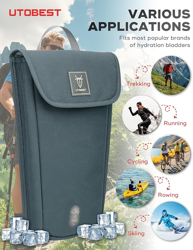 Insulated Insulation Bag, Fits 2L&3L Hydration Water Bladders, Lightweight & Water Resistant