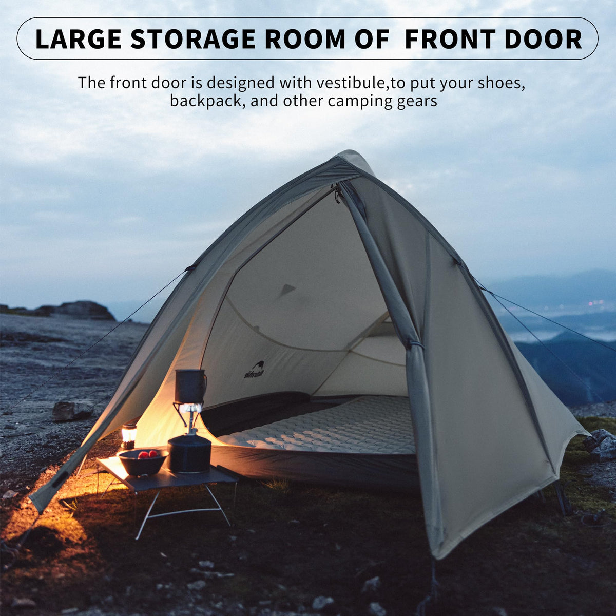 Naturehike Cloud up Pro 2 Person Tent, Double Layer Waterproof Two Person Tent,Ultralight 2 Person