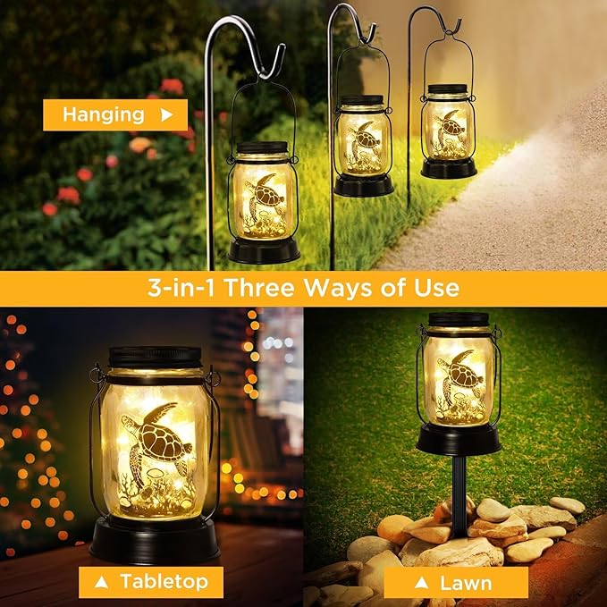 kyoryuger Sea Turtle Gifts for Women/Men Turtle Lovers Solar Lantern Mom Birthday, Mothers Day