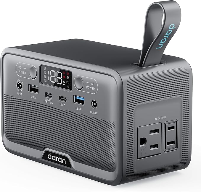 Portable Power Station 28,000mAh LiFePO4 Battery 100W(200W Peak) Solar Power Bank, Portable Charger