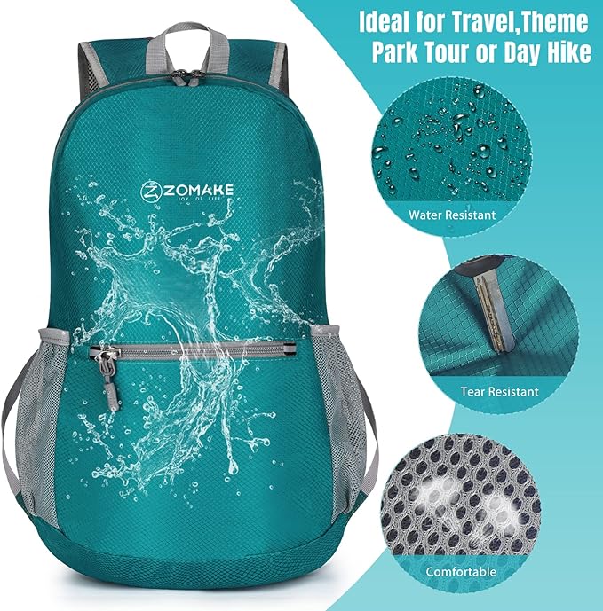 ZOMAKE Ultra Lightweight Hiking Backpack 20L, Packable Small Backpacks Water Resistant Daypack for