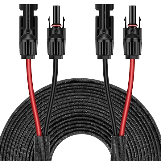 40FT 12AWG Solar Panel Extension Cable with Female and Male Connectors, Solar Cable for Solar